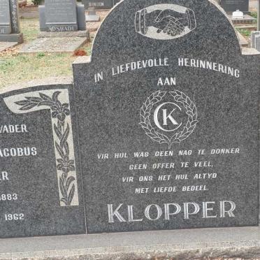 KLOPPER Christoffel Jacobus Beltzaser 1883-1962 &amp; Helena Gertruida Maria 1889-1972