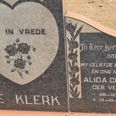 KLERK Barend Mattheus, de 1881-1965 &amp; Alida Cecelia VENTER 1887-1960