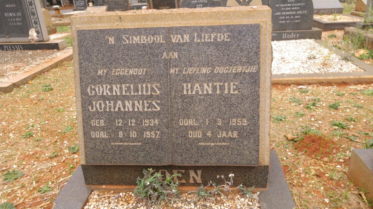 KOEN Cornelius Johannes 1934-1957 :: KOEN Hantie -1959