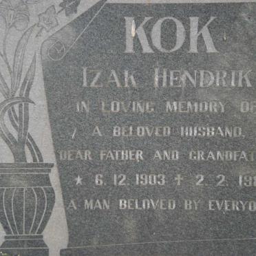 KOK Izak Hendrik 1903-1980
