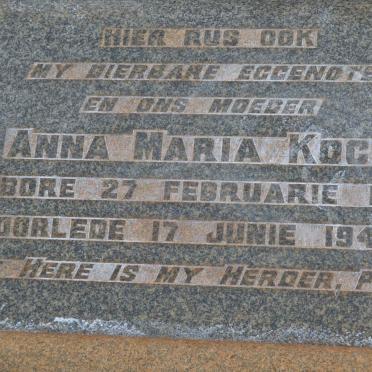 KOCK Anna Maria 1884-1942