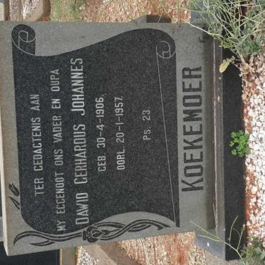KOEKEMOER Dawid Gerhardus Johannes 1906-1957