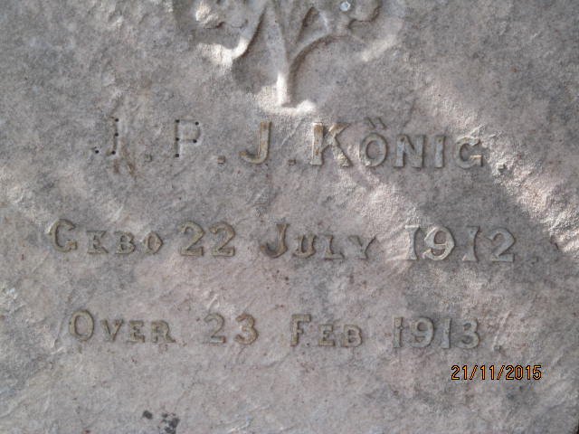 KÖNIG J.P.J. 1912-1913
