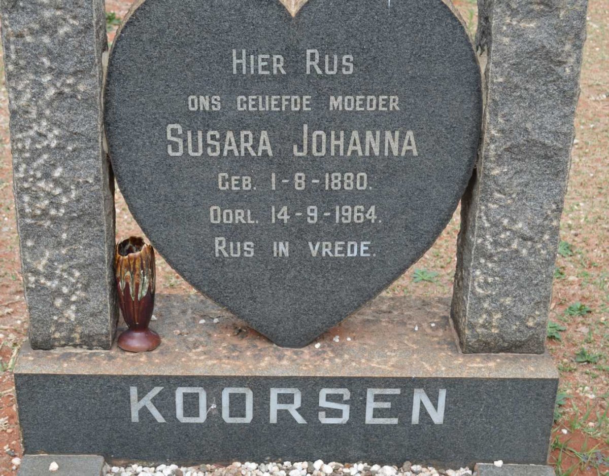 KOORSEN Susara Johanna 1880-1964