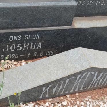 KOEKEMOER Elizabeth nee TWINE 1894-1990 :: KOEKEMOER Joshua 1926-1965