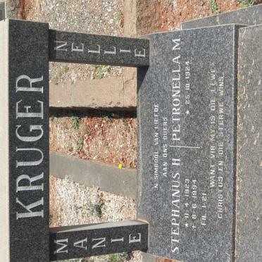 KRUGER Stephanus H. 1923-1994 &amp; Petronella M. 1924-
