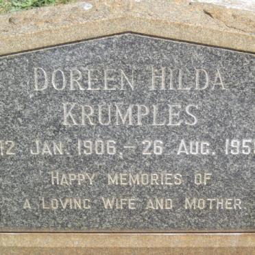 KRUMPLES Doreen Hilda 1906-1959