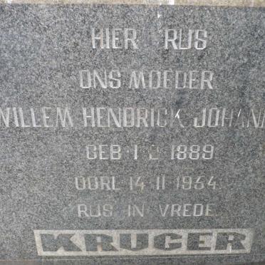 KRUGER Willem Hendrick Johannes 1889-1954