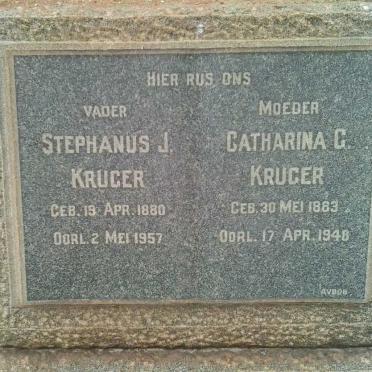 KRUGER Stephanus J. 1880-1957 &amp; Catharina G. 1883-1948