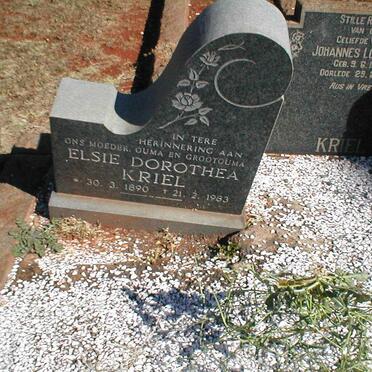 KRIEL Johannes Lodewicus 1844-1940 :: KRIEL Johannes Lodewicus 1886-1966 & Elsie Dorothea 1890-1983