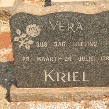 KRIEL Vera 1961-1961
