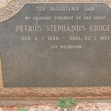 KRUGER Petrus Stephanus 1899-1957
