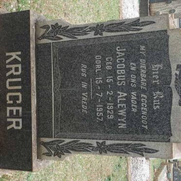 KRUGER Jacobus Alewyn 1929-1957