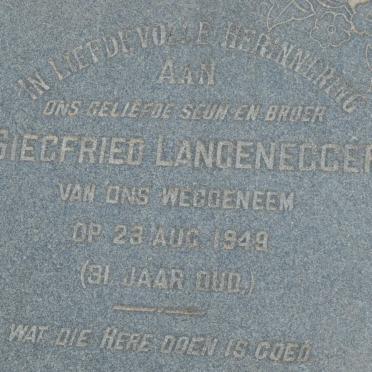 LANGENEGGER Siegfried -1949
