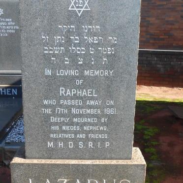 LAZARUS Raphael -1961