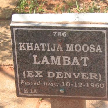 LAMBAT Khatija Moosa -1960