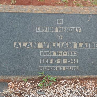 LAING Alan William 1893-1942