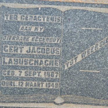LABUSCHAGNE Gert Jacobus 1887-1949