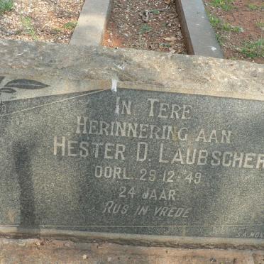LAUBSCHER Hester D. -1949