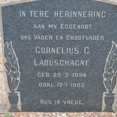 LABUSCHAGNE Cornelius C. 1894-1967