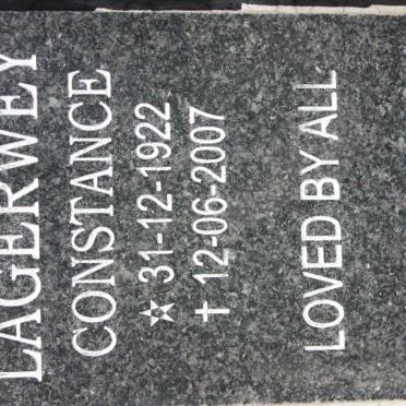 LAGERWEY Constance 1922-2007