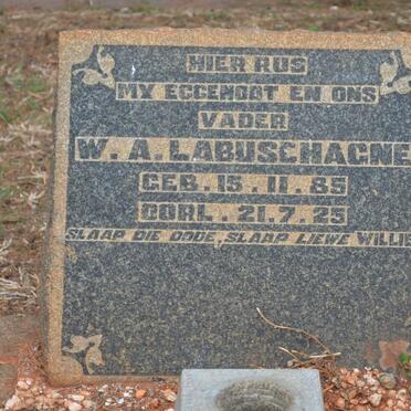 LABUSCHAGNE W.A. 1885-1925
