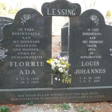 LESSING Louis Johannes 1923-2007 &amp; Florrie Ada 1924-1995