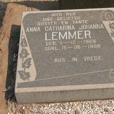 LEMMER Anna Catharina Johanna 1906-1986