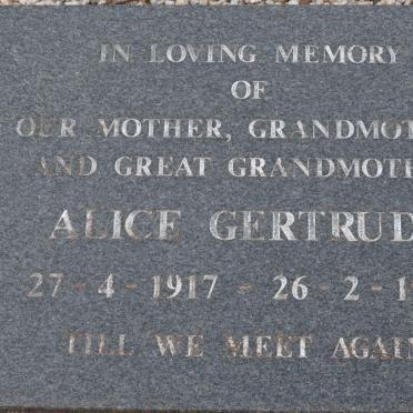LEES Alice Gertrude 1917-1998