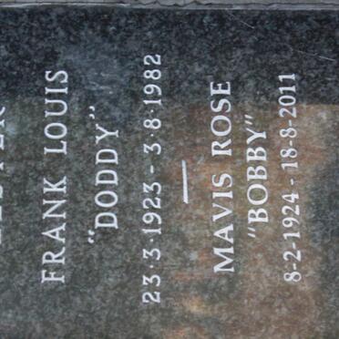 LESTER Frank Louis 1923-1982 &amp; Mavis Rose 1924-2011