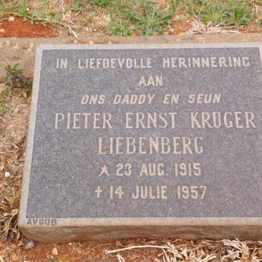 LIEBENBERG Pieter Ernst Kruger 1915-1957