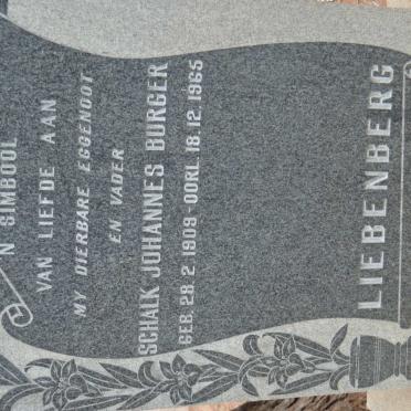 LIEBENBERG Schalk Johannes Burger 1909-1965