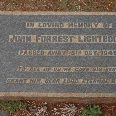 LIGHTBODY John Forrest -1948