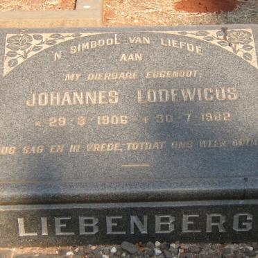 LIEBENBERG Johannes Lodewicus 1906-1962