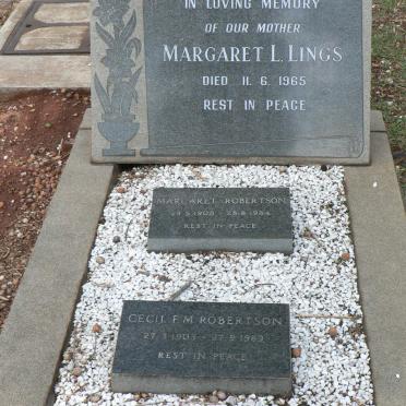 LINGS Margaret L. -1965 :: ROBERTSON Cecil F.M. 1903-1989 :: ROBERTSON Margaret 1905-1984