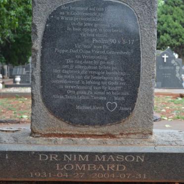 LOMBARD Nim Mason 1931-2004