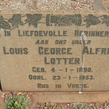 LOTTER Louis George Alfred 1890-1953