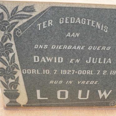 LOUW David -1927 &amp; Julia -1960