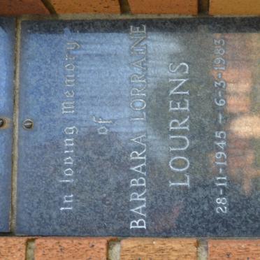 LOURENS Barbara Lorraine 1945-1983