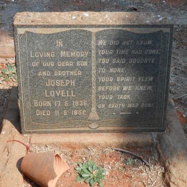 LOVELL Joseph 1936-1952
