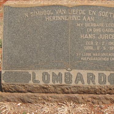 LOMBARD Hans Jurgens 1907-1952