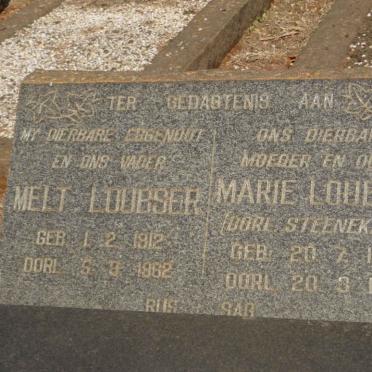 LOUBSER Melt 1912-1962 &amp; Marie STEENEKAMP 1918-1981