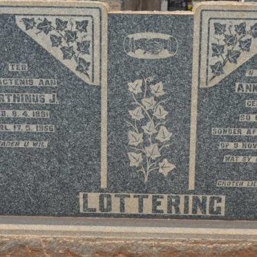 LOTTERING Marthinus J. 1891-1956 &amp; Anna Susanna 1892-1947