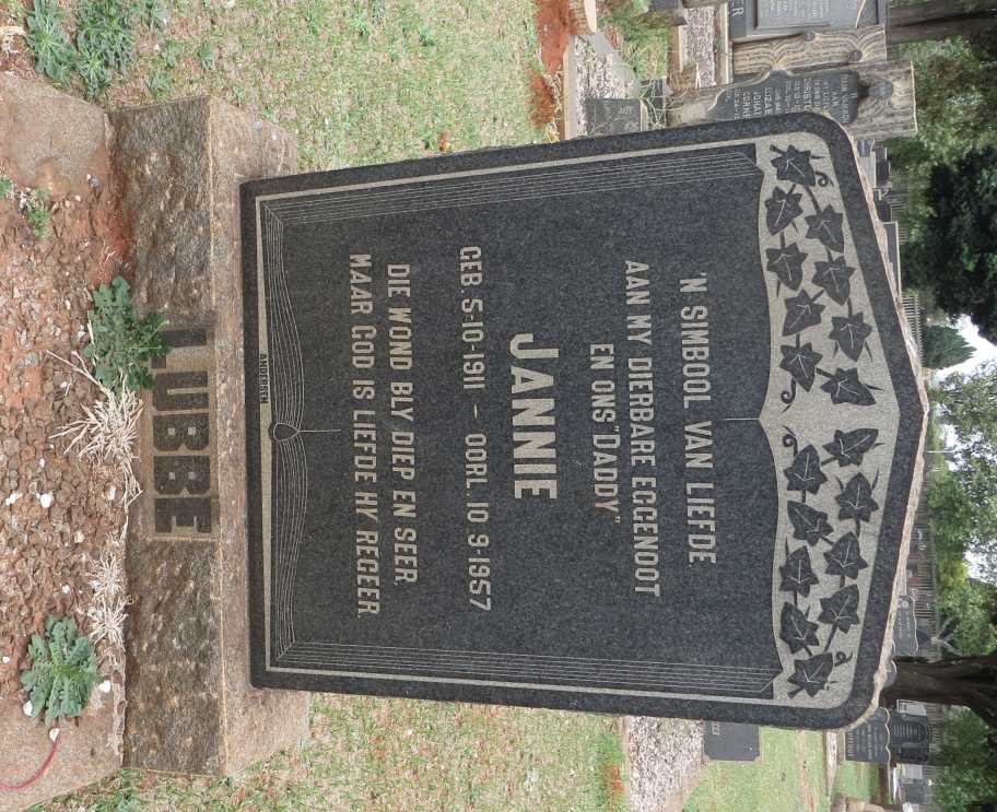 LUBBE Jannie 1911-1957