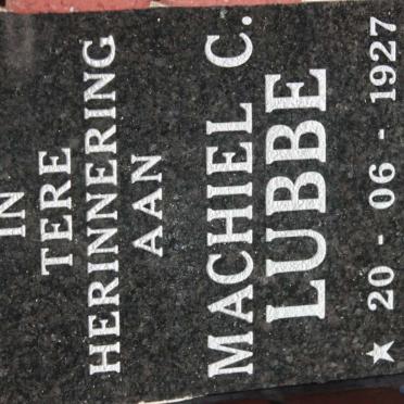 LUBBE Machiel C. 1927-1999