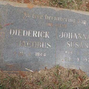 LUUS Diederick Jacobus -1944 &amp; Johanna Susanna 1895-1978