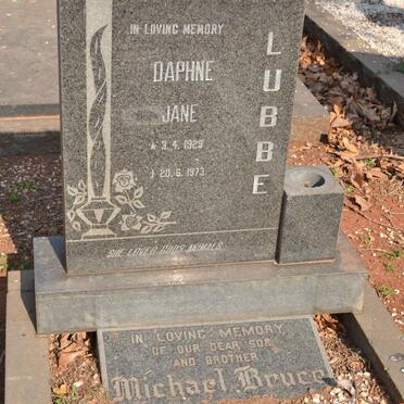 LUBBE Daphne Jane 1929-1973 :: LUBBE Michael Bruce :: ? Mike -1982