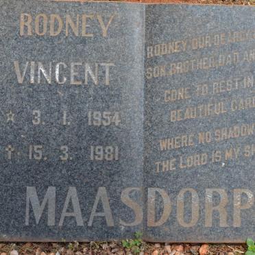 MAASDORP Rodney Vincent 1954-1981