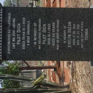 MAPANGA Pilot Dick -1950 &amp; Evelyn Suzan 1914-2001