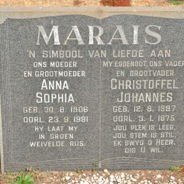 MARAIS Christoffel Johannes 1897-1975 &amp; Anna Sophia 1906-1981